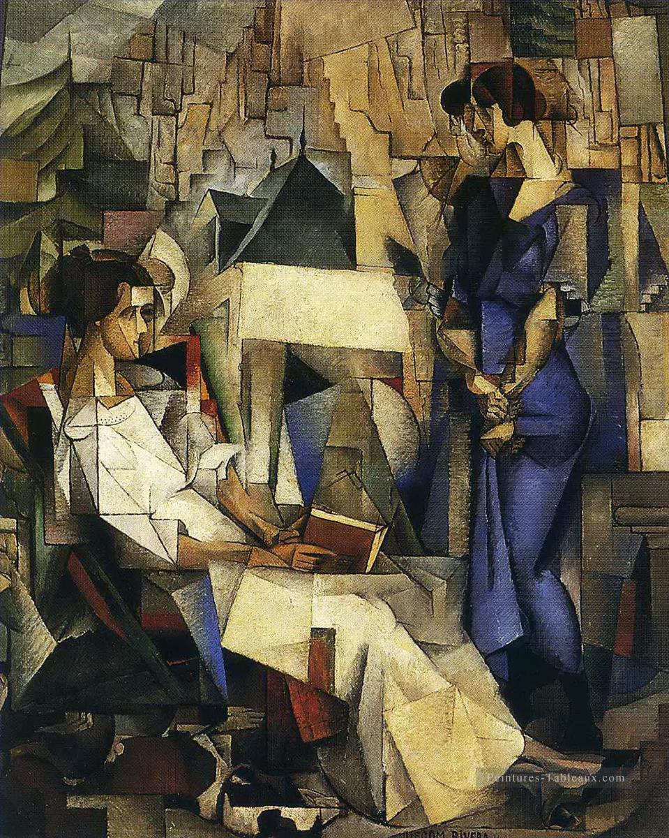 portrait de deux femmes 1914 Diego Rivera Peintures à l'huile